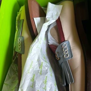 Brand New Sam Edelman cammi ivory red blue loafers
